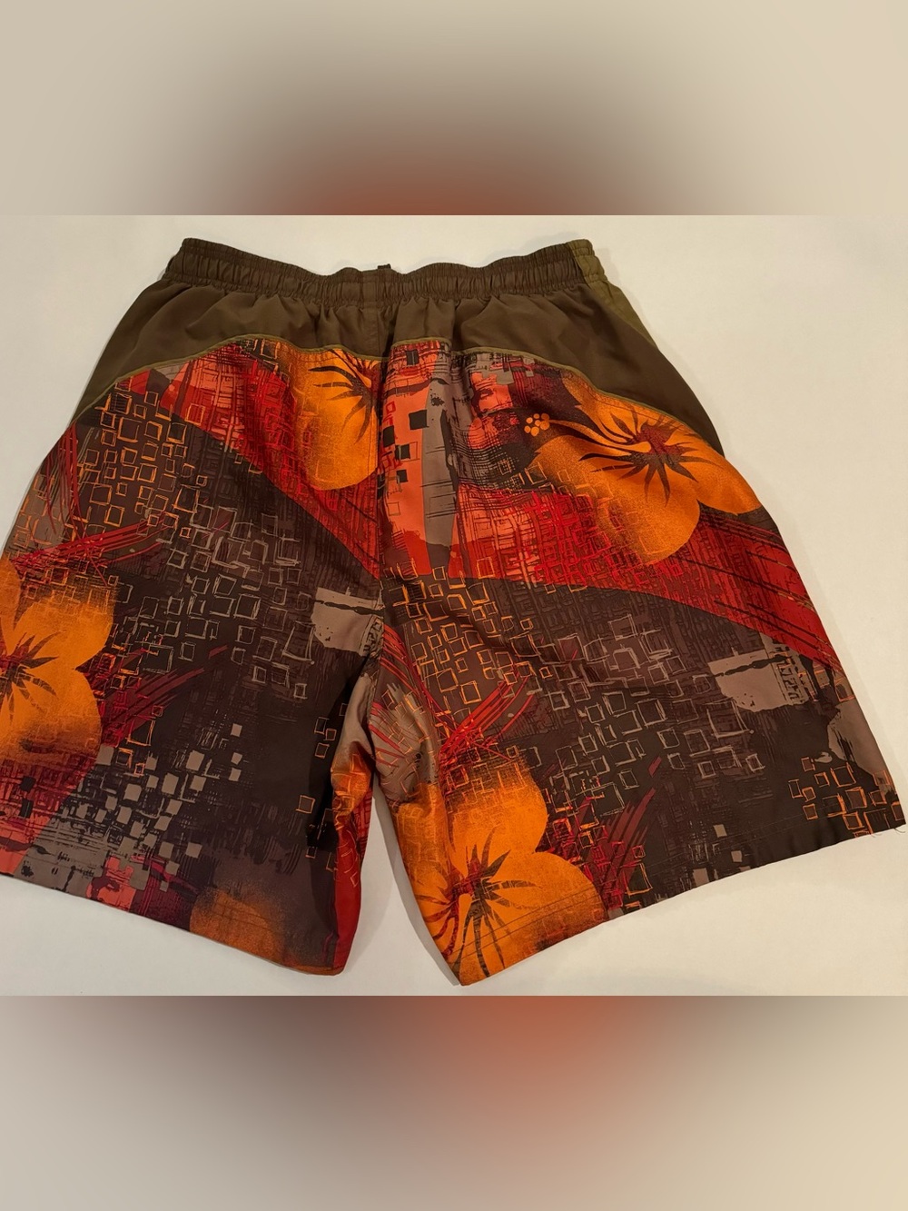 Speedo Brown Swim Shorts with Mesh Liner Men’s XL